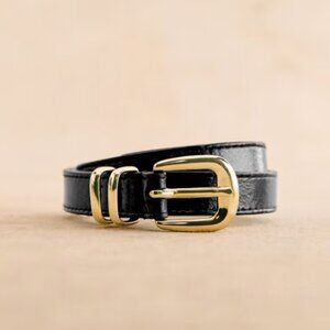 Sezane Livie Belt Patent Black - Size 105